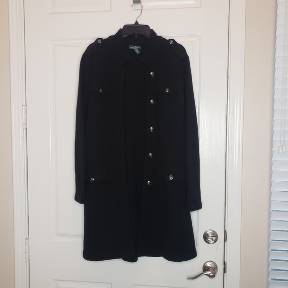 Ralph Lauren Jackets & Blazers - VINTAGE RALPH LAUREN Women's knit military style jacket, black, Large